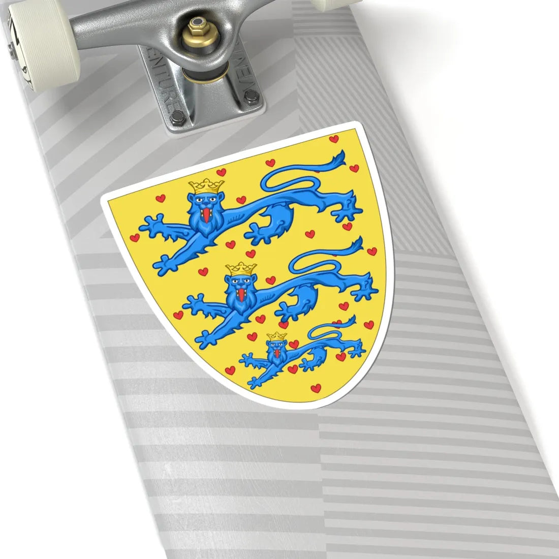 Coat of arms of Danish shield 14c (Denmark) (Coat of Arms) STICKER Vinyl Kiss-Cut Decal - The Sticker Space