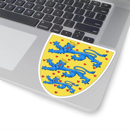 Coat of arms of Danish shield 14c (Denmark) (Coat of Arms) STICKER Vinyl Kiss-Cut Decal - The Sticker Space