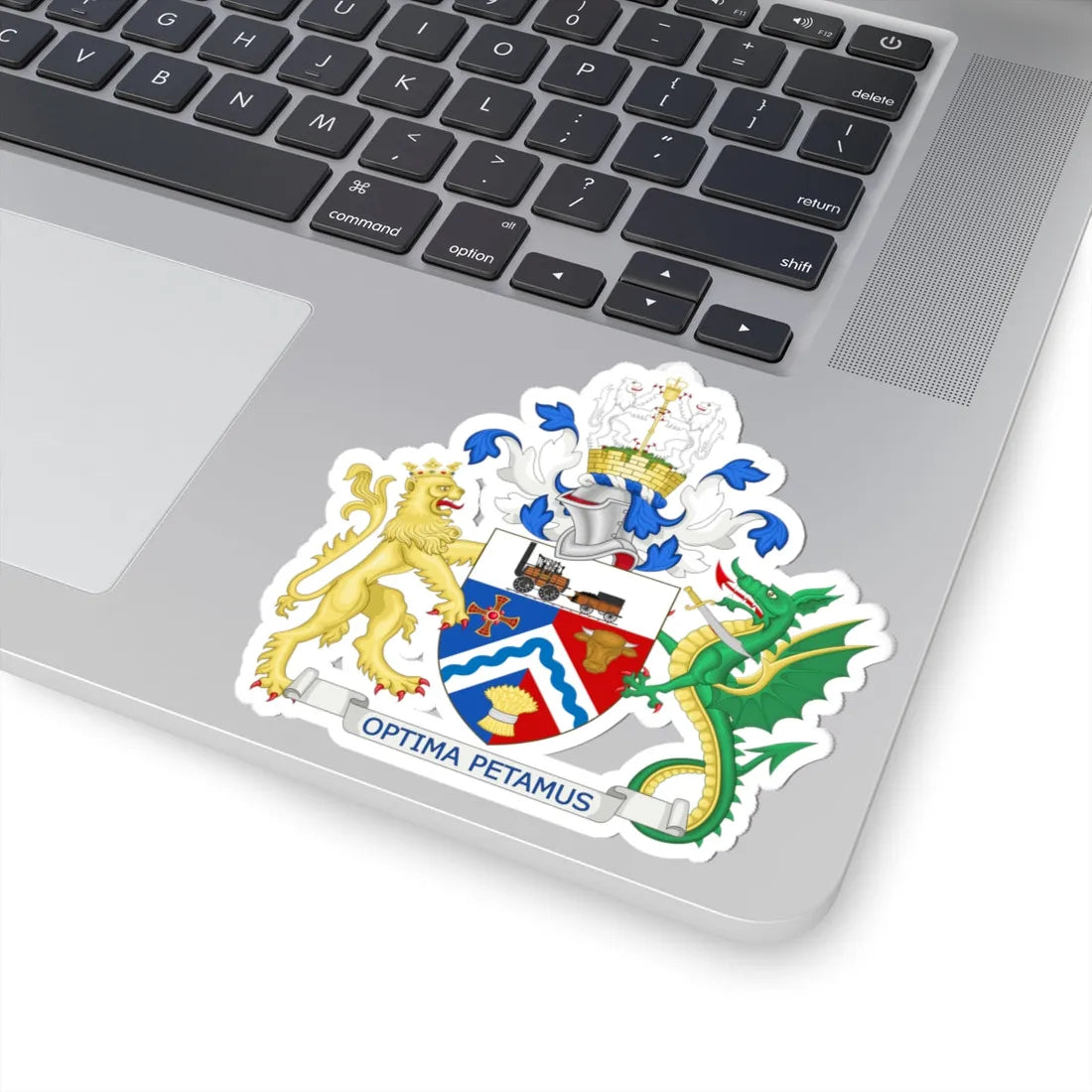 Coat of Arms of Darlington Borough Council (England) (Coat of Arms) STICKER Vinyl Kiss-Cut Decal - The Sticker Space