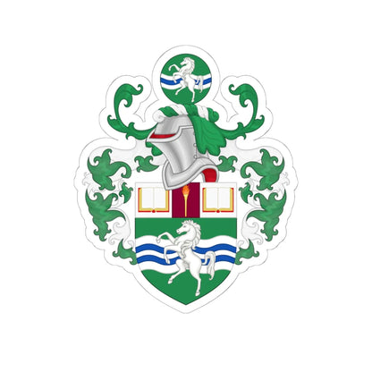 Coat of Arms of Dartford Grammar School for Girls (England) (Coat of Arms) STICKER Vinyl Kiss-Cut Decal 6 Inch White - The Sticker Space