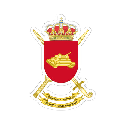 Coat of Arms of Division San Marcial (Spain) (Coat of Arms) STICKER Vinyl Kiss-Cut Decal 6 Inch White - The Sticker Space