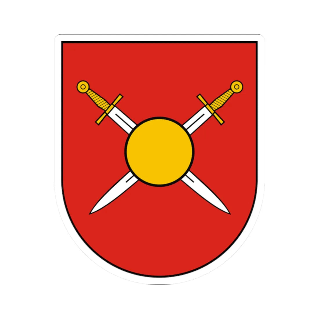 Coat of Arms of Dobromyl (Ukraine) (Coat of Arms) STICKER Vinyl Kiss-Cut Decal 2 Inch White - The Sticker Space