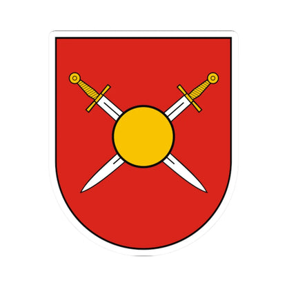 Coat of Arms of Dobromyl (Ukraine) (Coat of Arms) STICKER Vinyl Kiss-Cut Decal 2 Inch White - The Sticker Space