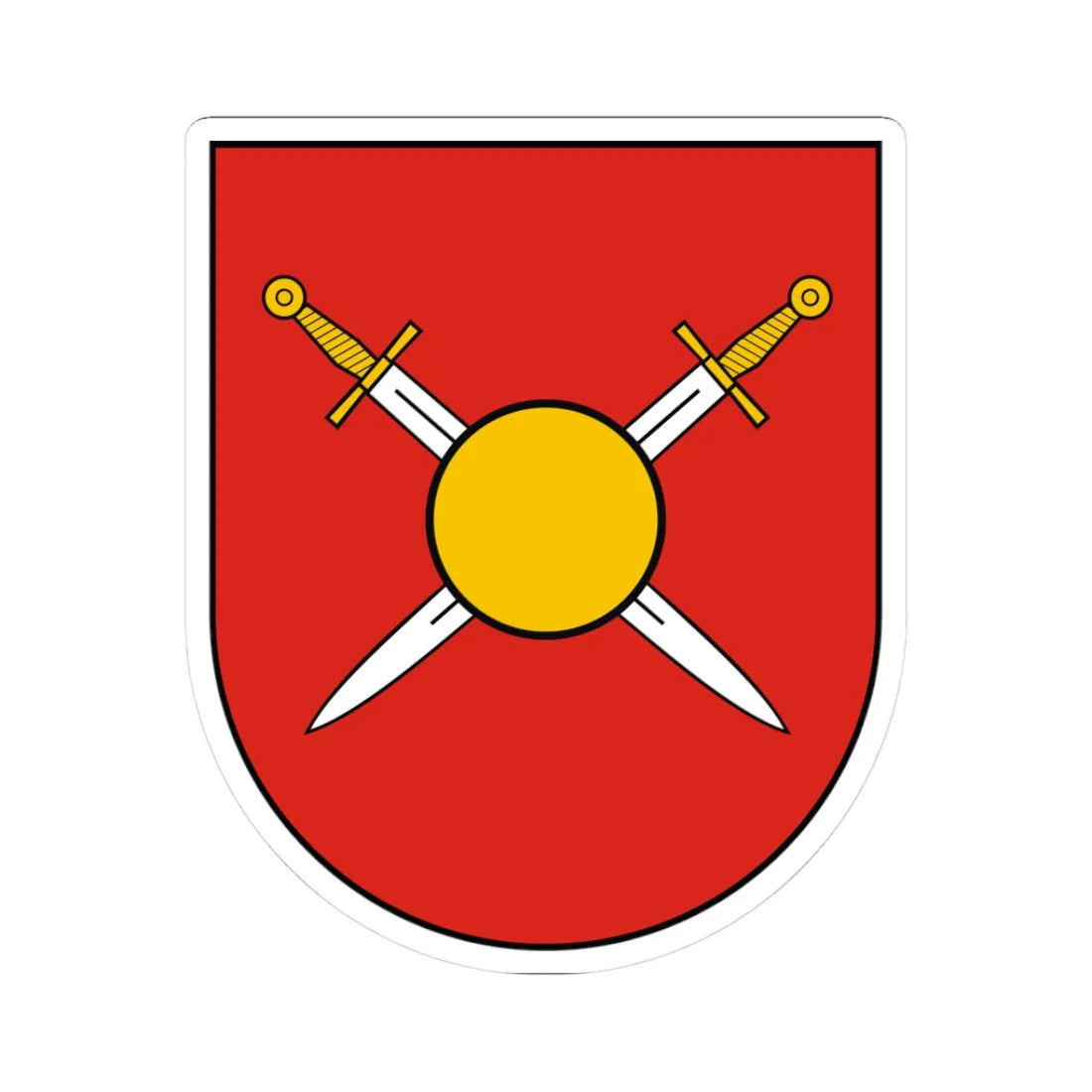 Coat of Arms of Dobromyl (Ukraine) (Coat of Arms) STICKER Vinyl Kiss-Cut Decal 3 Inch White - The Sticker Space