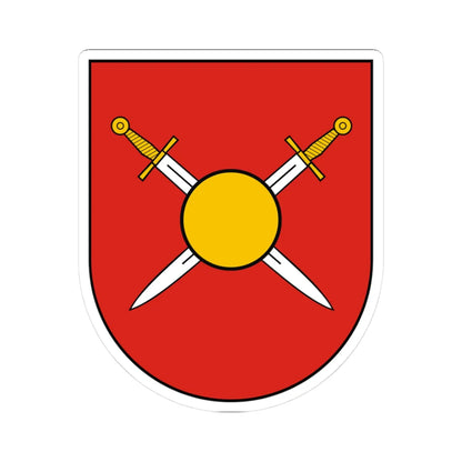 Coat of Arms of Dobromyl (Ukraine) (Coat of Arms) STICKER Vinyl Kiss-Cut Decal 3 Inch White - The Sticker Space