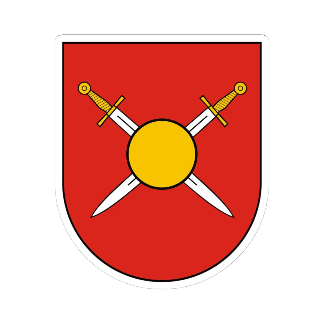 Coat of Arms of Dobromyl (Ukraine) (Coat of Arms) STICKER Vinyl Kiss-Cut Decal 4 Inch White - The Sticker Space