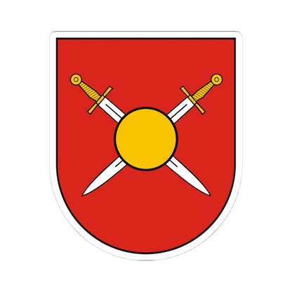 Coat of Arms of Dobromyl (Ukraine) (Coat of Arms) STICKER Vinyl Kiss-Cut Decal 4 Inch White - The Sticker Space