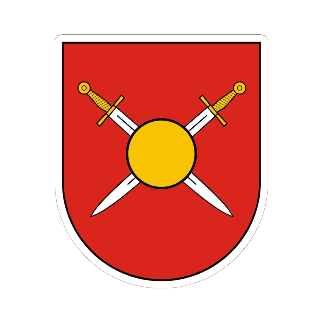 Coat of Arms of Dobromyl (Ukraine) (Coat of Arms) STICKER Vinyl Kiss-Cut Decal 6 Inch White - The Sticker Space