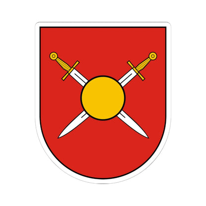 Coat of Arms of Dobromyl (Ukraine) (Coat of Arms) STICKER Vinyl Kiss-Cut Decal 6 Inch White - The Sticker Space