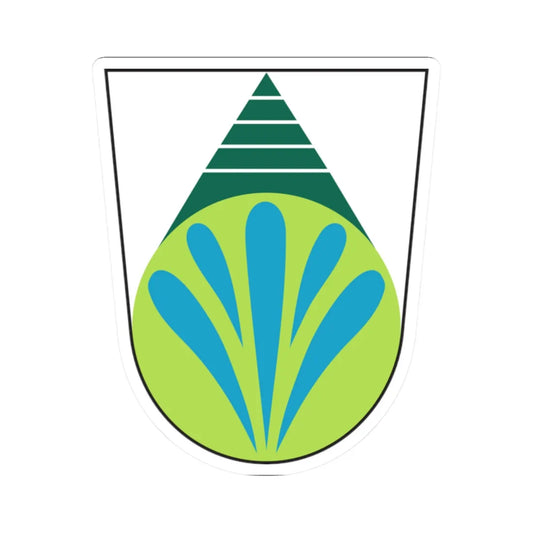 Coat of arms of Dolenjske Toplice (Slovenia) (Coat of Arms) STICKER Vinyl Kiss-Cut Decal 2 Inch White - The Sticker Space