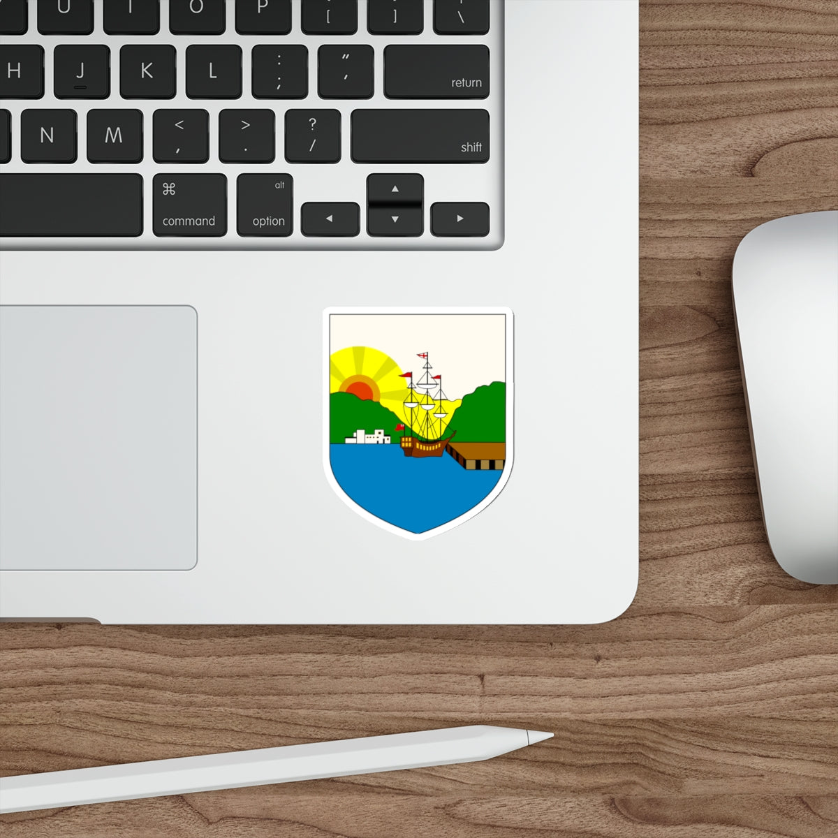 Coat of Arms of Dominica (1909–1961) STICKER Vinyl Die-Cut Decal-The Sticker Space