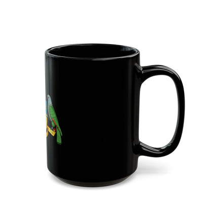 Coat of arms of Dominica - Black Coffee Mug-The Sticker Space