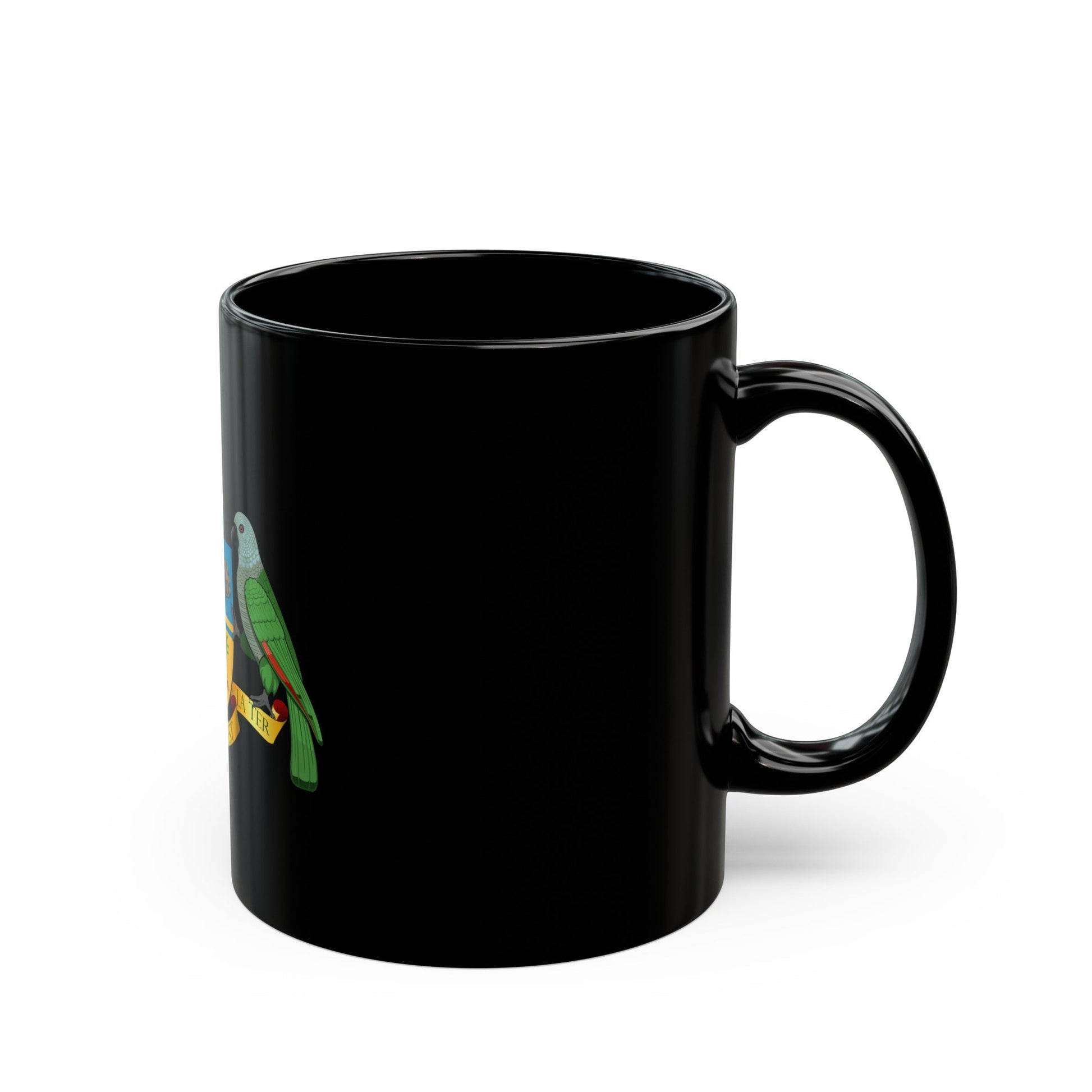 Coat of arms of Dominica - Black Coffee Mug-The Sticker Space