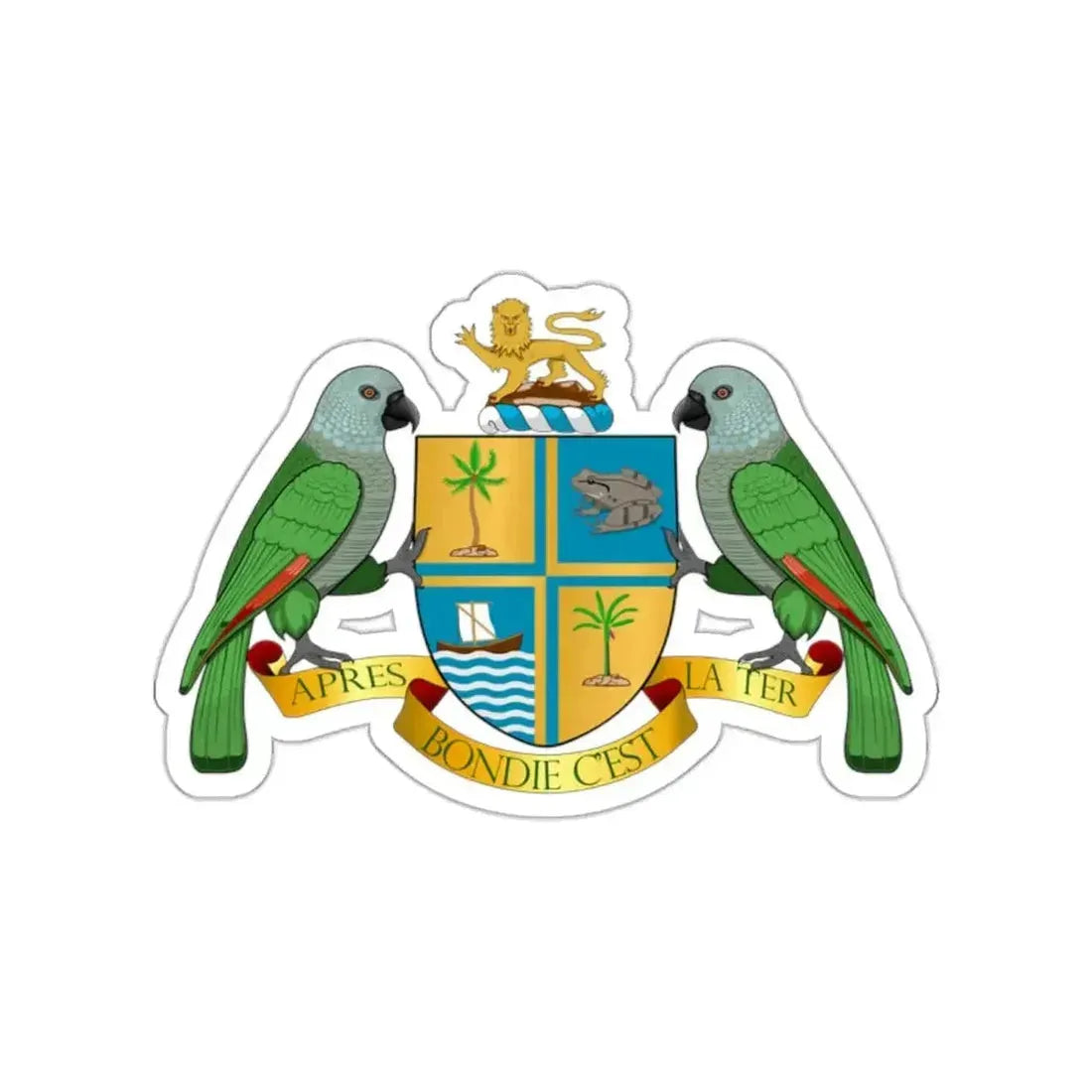 Coat of arms of Dominica STICKER Vinyl Die-Cut Decal - The Sticker Space