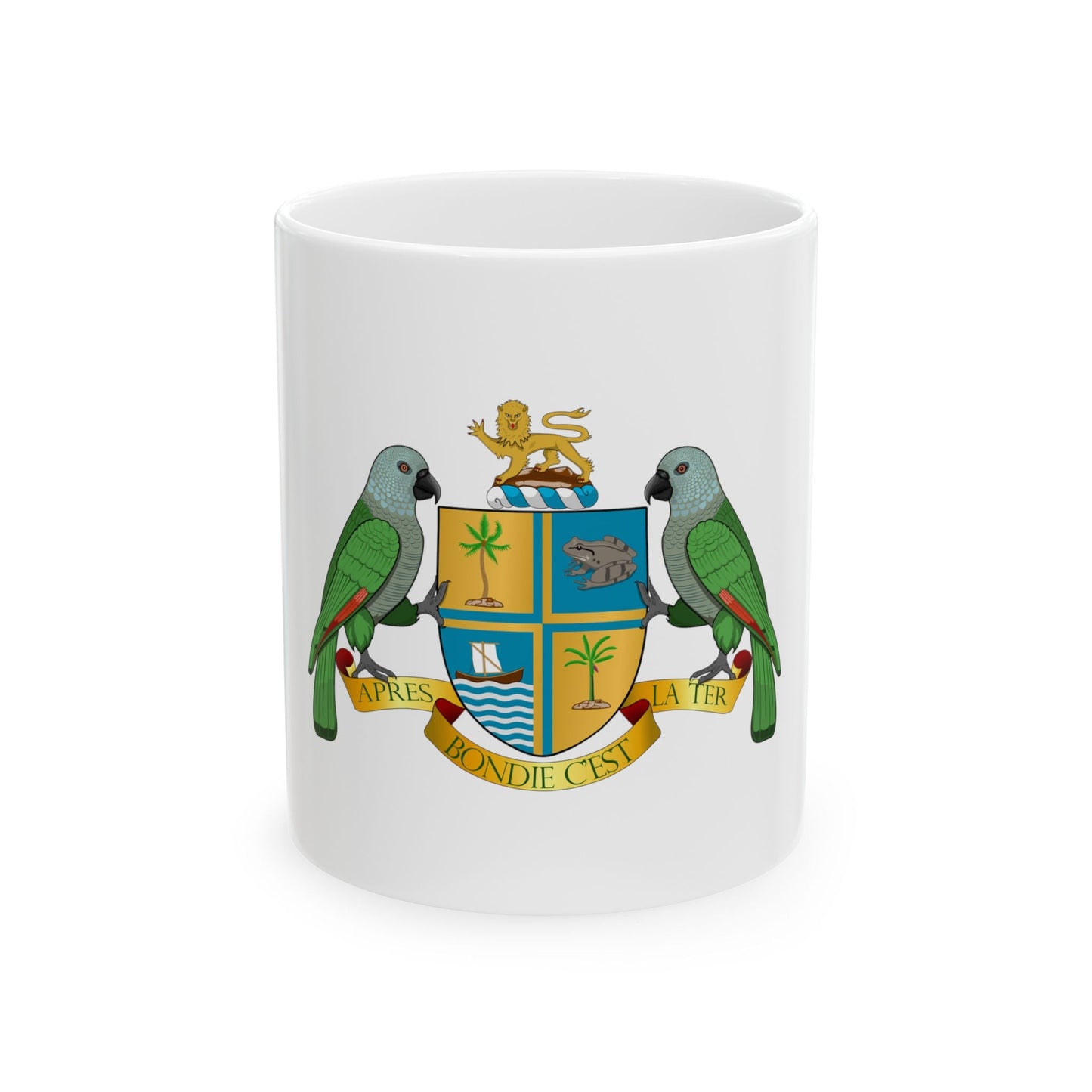 Coat of arms of Dominica - White Coffee Mug