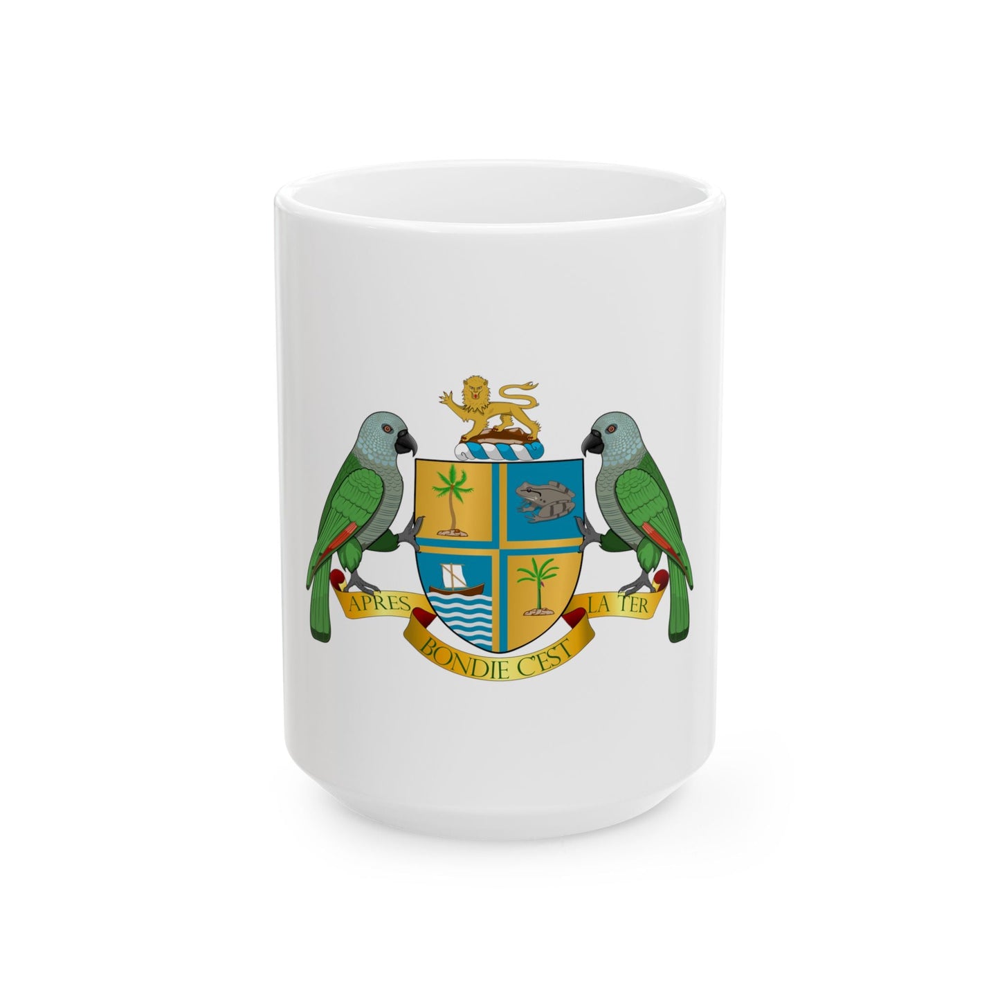 Coat of arms of Dominica - White Coffee Mug