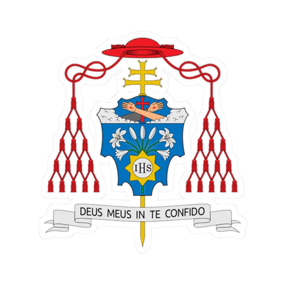 Coat of arms of Dominique Joseph Mathieu cardinal (Iran) (Coat of Arms) STICKER Vinyl Kiss-Cut Decal 2 Inch White - The Sticker Space