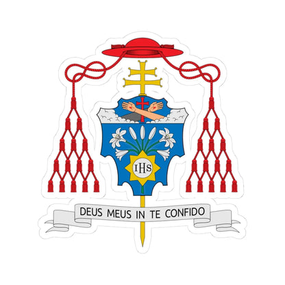 Coat of arms of Dominique Joseph Mathieu cardinal (Iran) (Coat of Arms) STICKER Vinyl Kiss-Cut Decal 3 Inch White - The Sticker Space