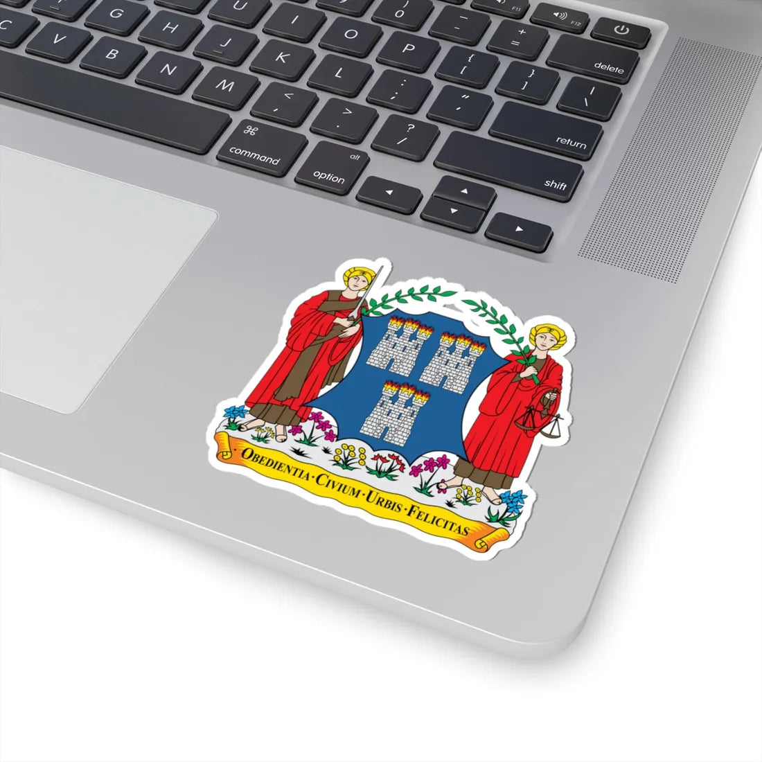 Coat-of-arms-of-Dublin (Ireland) (Coat of Arms) STICKER Vinyl Kiss-Cut Decal - The Sticker Space