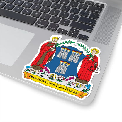 Coat-of-arms-of-Dublin (Ireland) (Coat of Arms) STICKER Vinyl Kiss-Cut Decal - The Sticker Space