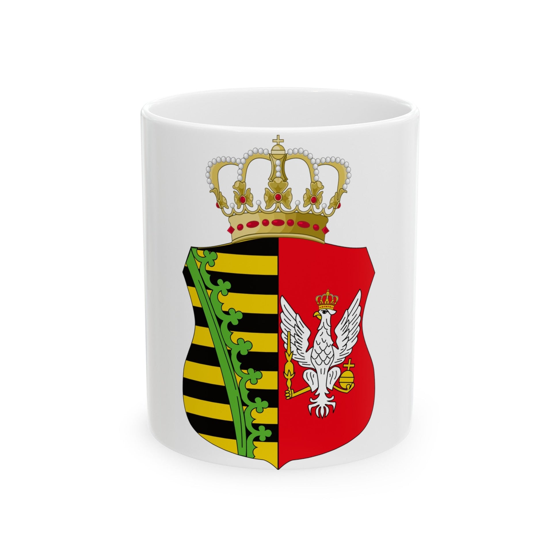 Coat of Arms of Duchy of Warsaw - White Coffee Mug-11oz-The Sticker Space