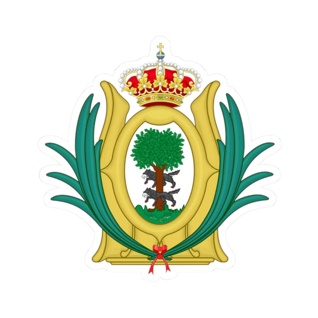 Coat of Arms of Durango State (Spain) (Coat of Arms) STICKER Vinyl Kiss-Cut Decal 2 Inch White - The Sticker Space