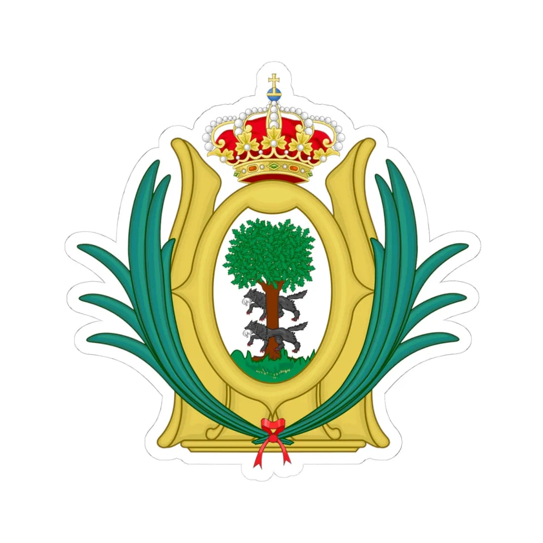 Coat of Arms of Durango State (Spain) (Coat of Arms) STICKER Vinyl Kiss-Cut Decal 4 Inch White - The Sticker Space