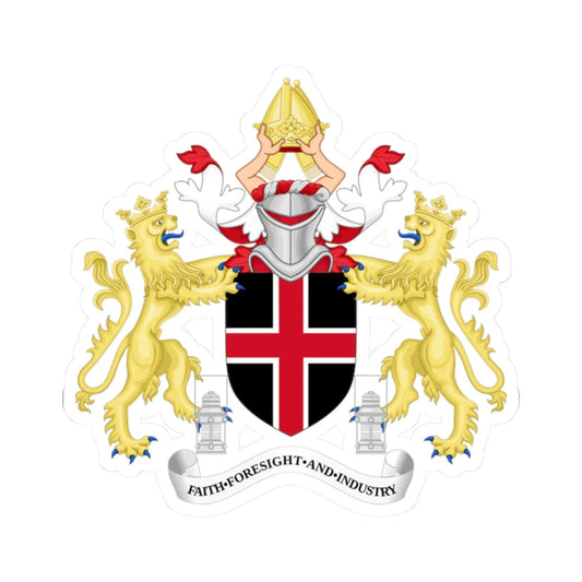 Coat of arms of Durham (England) (Coat of Arms) STICKER Vinyl Kiss-Cut Decal 2 Inch White - The Sticker Space