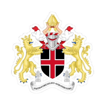 Coat of arms of Durham (England) (Coat of Arms) STICKER Vinyl Kiss-Cut Decal 3 Inch White - The Sticker Space