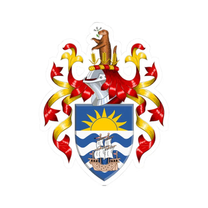 Coat of arms of East Devon District Council (England) (Coat of Arms) STICKER Vinyl Kiss-Cut Decal 2 Inch White - The Sticker Space