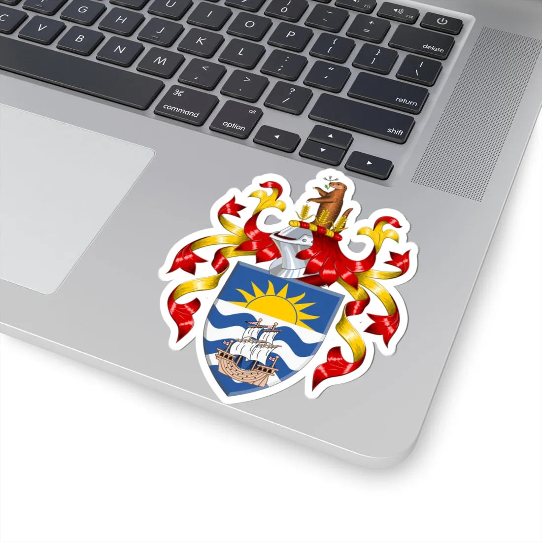 Coat of arms of East Devon District Council (England) (Coat of Arms) STICKER Vinyl Kiss-Cut Decal - The Sticker Space