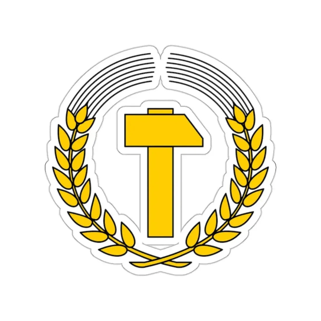 Coat of Arms of East Germany (1950–1953) STICKER Vinyl Die-Cut Decal 2 Inch - The Sticker Space