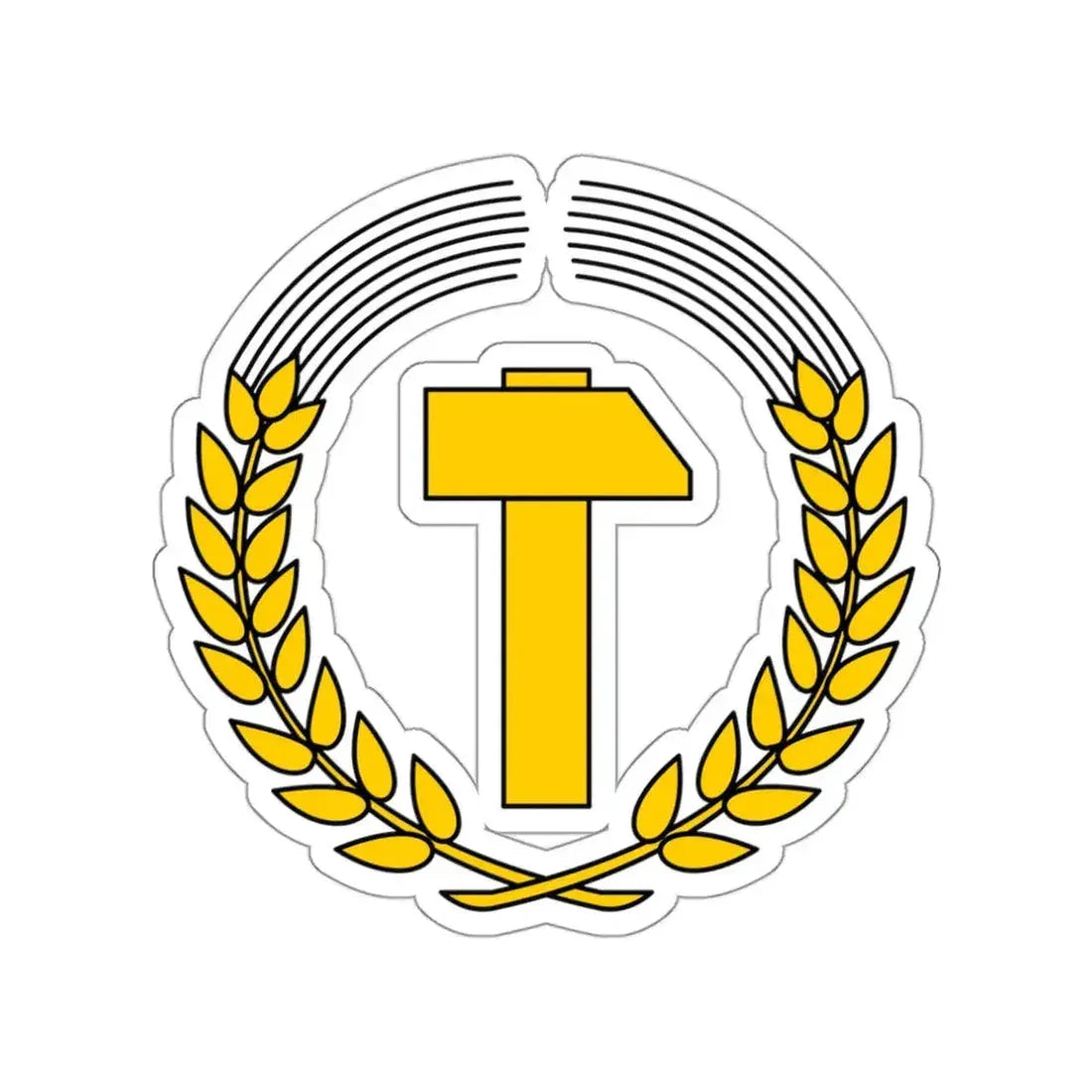 Coat of Arms of East Germany (1950–1953) STICKER Vinyl Die-Cut Decal 3 Inch - The Sticker Space