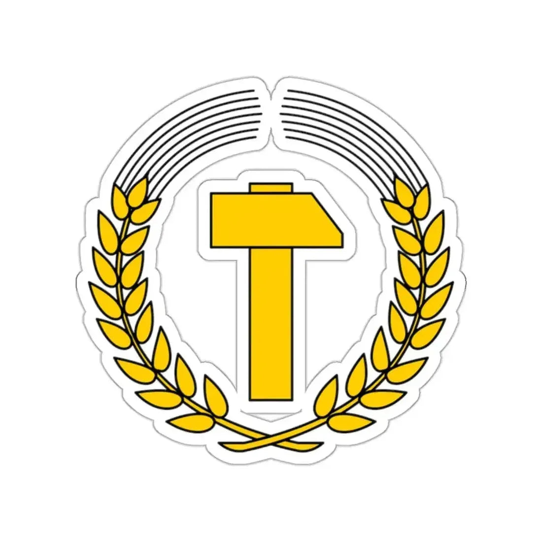 Coat of Arms of East Germany (1950–1953) STICKER Vinyl Die-Cut Decal - The Sticker Space