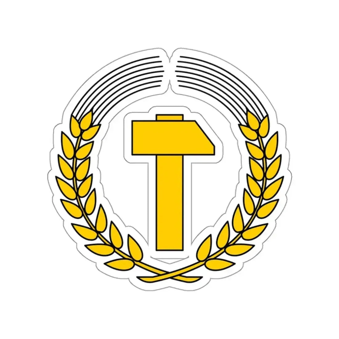 Coat of Arms of East Germany (1950–1953) STICKER Vinyl Die-Cut Decal - The Sticker Space