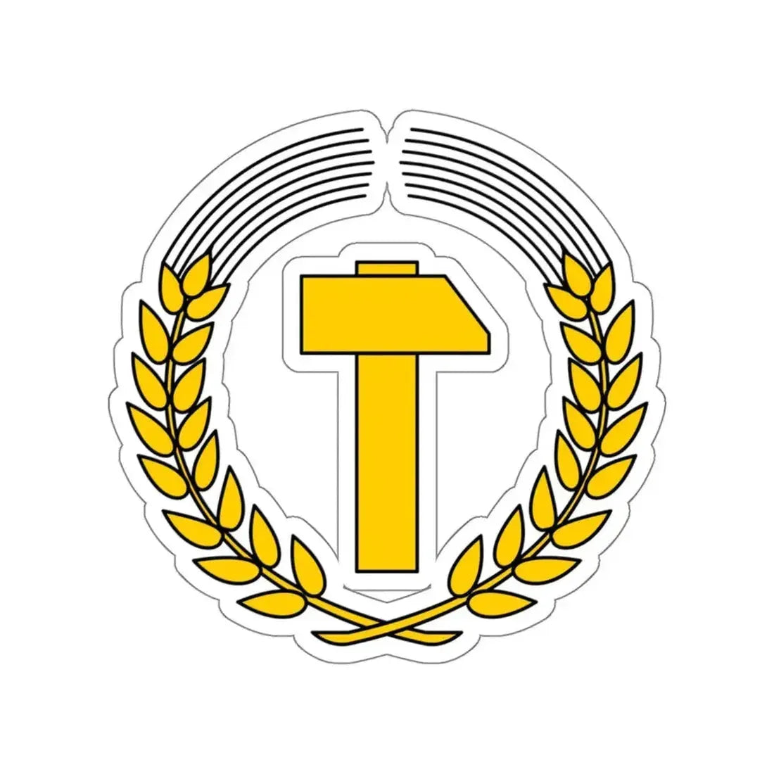 Coat of Arms of East Germany (1950–1953) STICKER Vinyl Die-Cut Decal - The Sticker Space