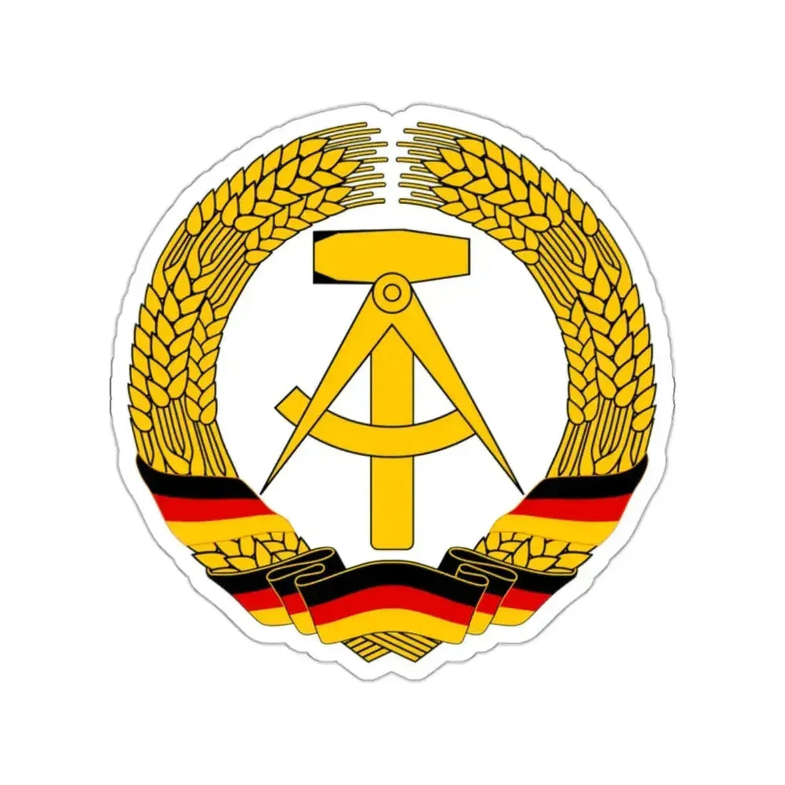 Coat of Arms of East Germany (1953-1955) STICKER Vinyl Die-Cut Decal 2 Inch - The Sticker Space