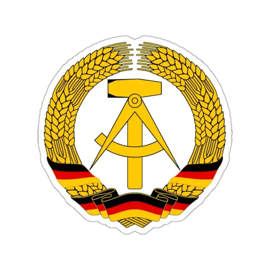 Coat of Arms of East Germany (1953-1955) STICKER Vinyl Die-Cut Decal - The Sticker Space