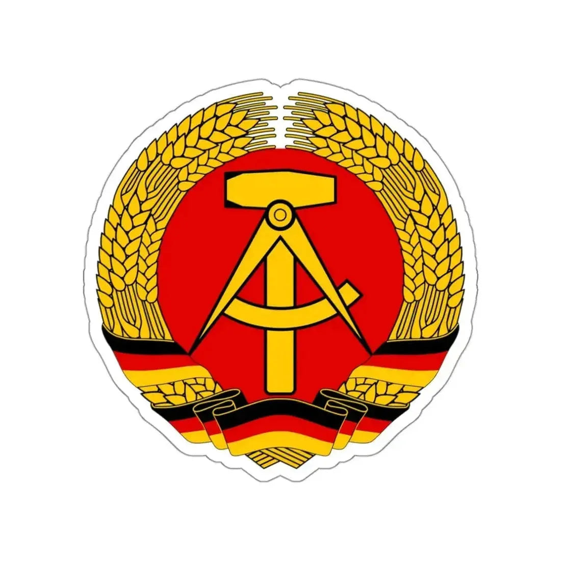 Coat of arms of East Germany STICKER Vinyl Die-Cut Decal - The Sticker Space