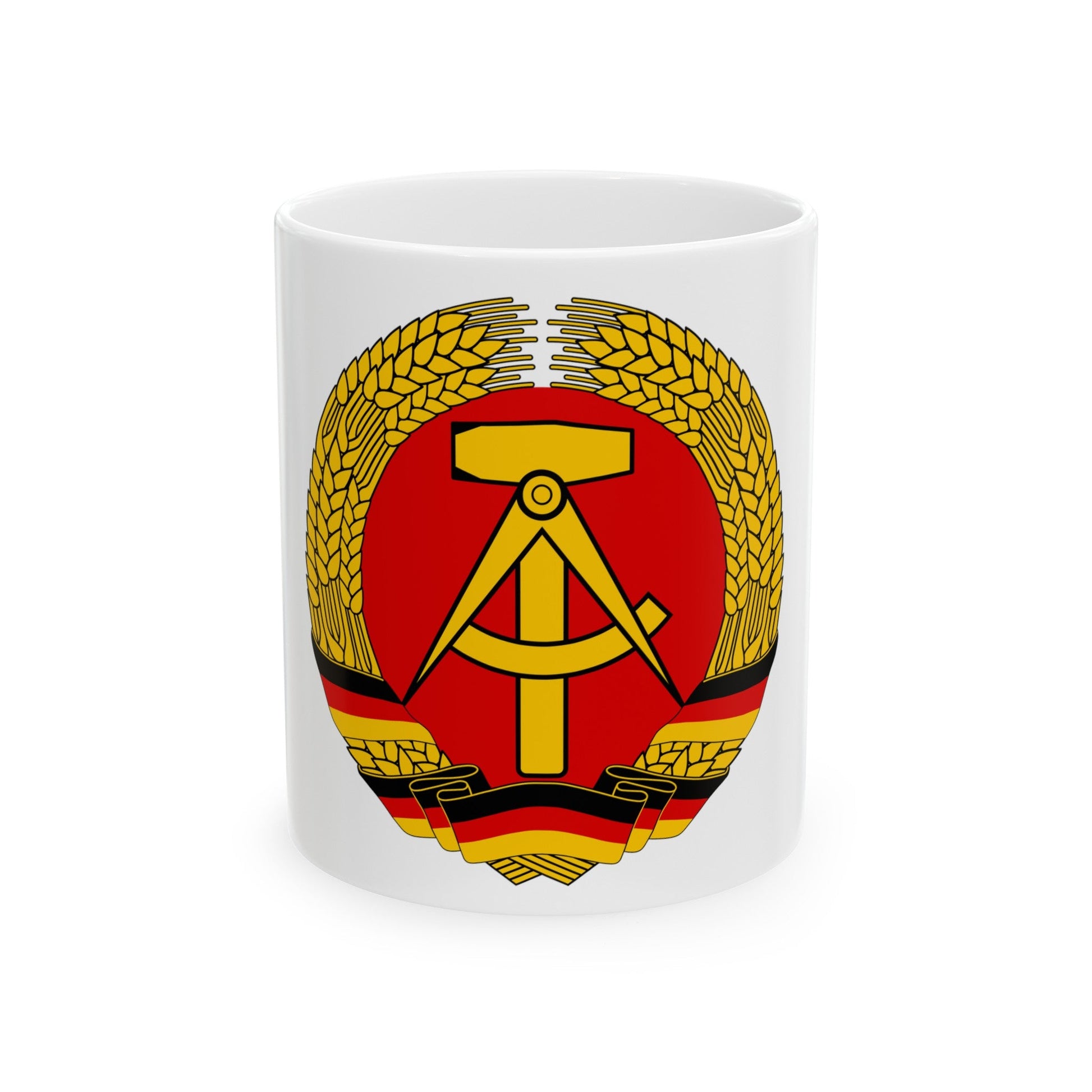 Coat of arms of East Germany - White Coffee Mug-11oz-The Sticker Space