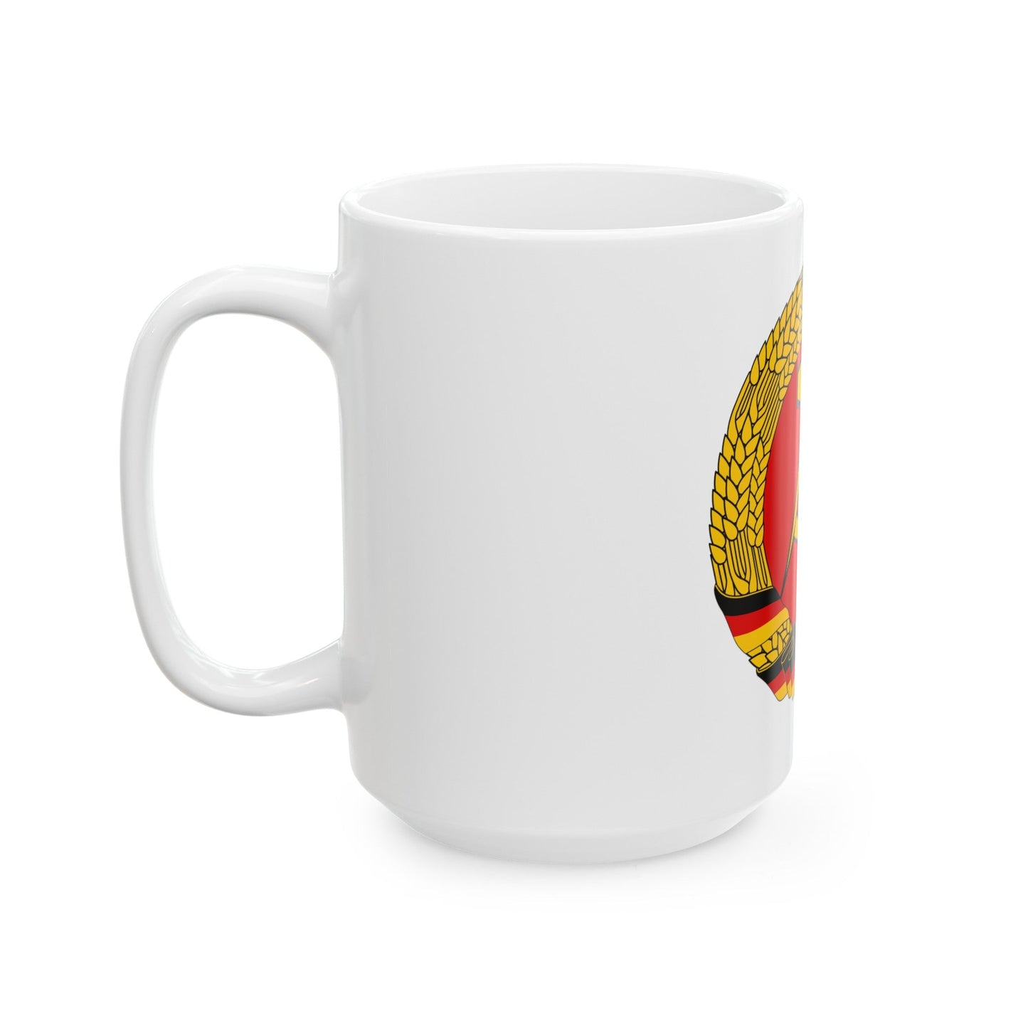 Coat of arms of East Germany - White Coffee Mug-The Sticker Space