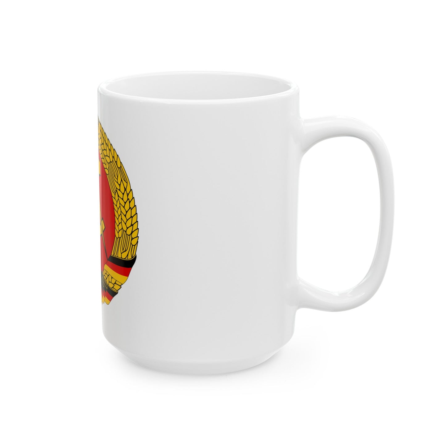 Coat of arms of East Germany - White Coffee Mug-The Sticker Space