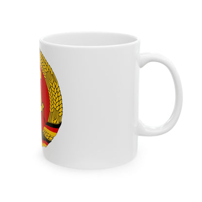 Coat of arms of East Germany - White Coffee Mug-The Sticker Space