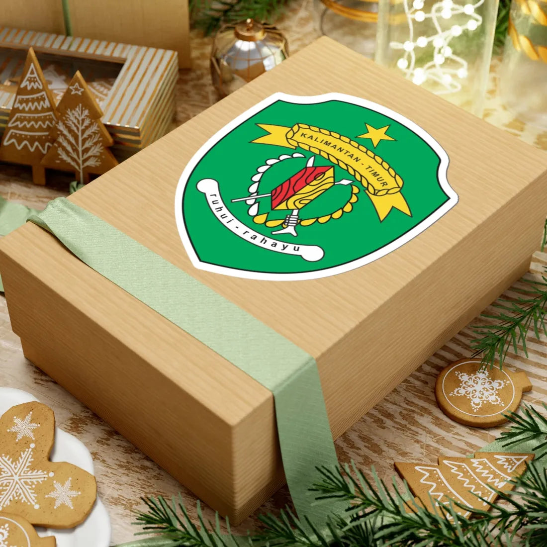 Coat of arms of East Kalimantan (Indonesia) (Coat of Arms) STICKER Vinyl Kiss-Cut Decal - The Sticker Space