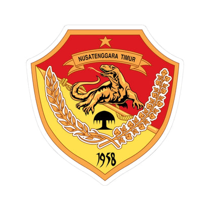Coat of arms of East Nusa Tenggara (Indonesia) (Coat of Arms) STICKER Vinyl Kiss-Cut Decal 3 Inch White - The Sticker Space