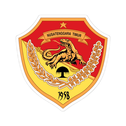 Coat of arms of East Nusa Tenggara (Indonesia) (Coat of Arms) STICKER Vinyl Kiss-Cut Decal 4 Inch White - The Sticker Space