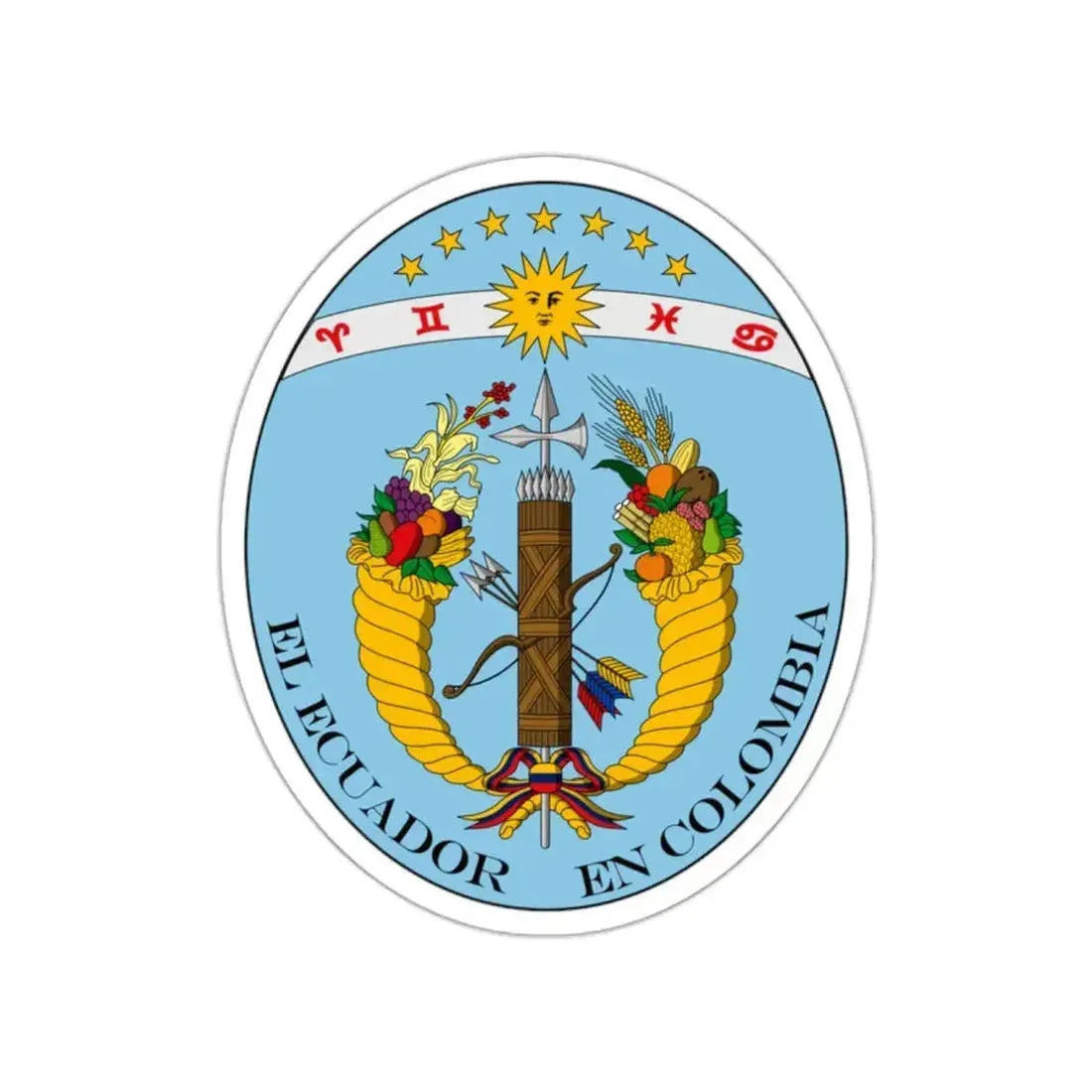Coat of arms of Ecuador (1830) STICKER Vinyl Die-Cut Decal - The Sticker Space