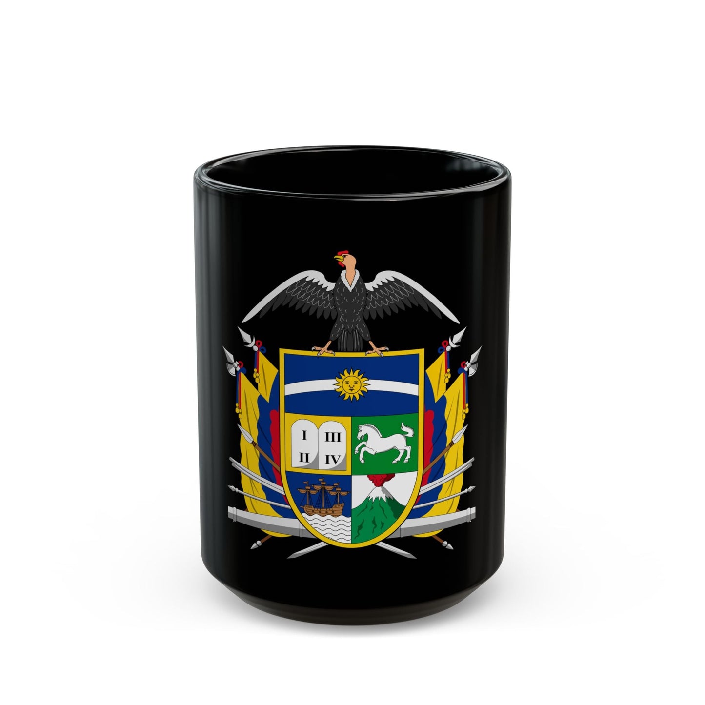 Coat of arms of Ecuador (1843) - Black Coffee Mug