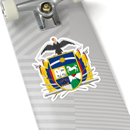 Coat of arms of Ecuador 1843 (Ecuador) (Coat of Arms) STICKER Vinyl Kiss-Cut Decal - The Sticker Space