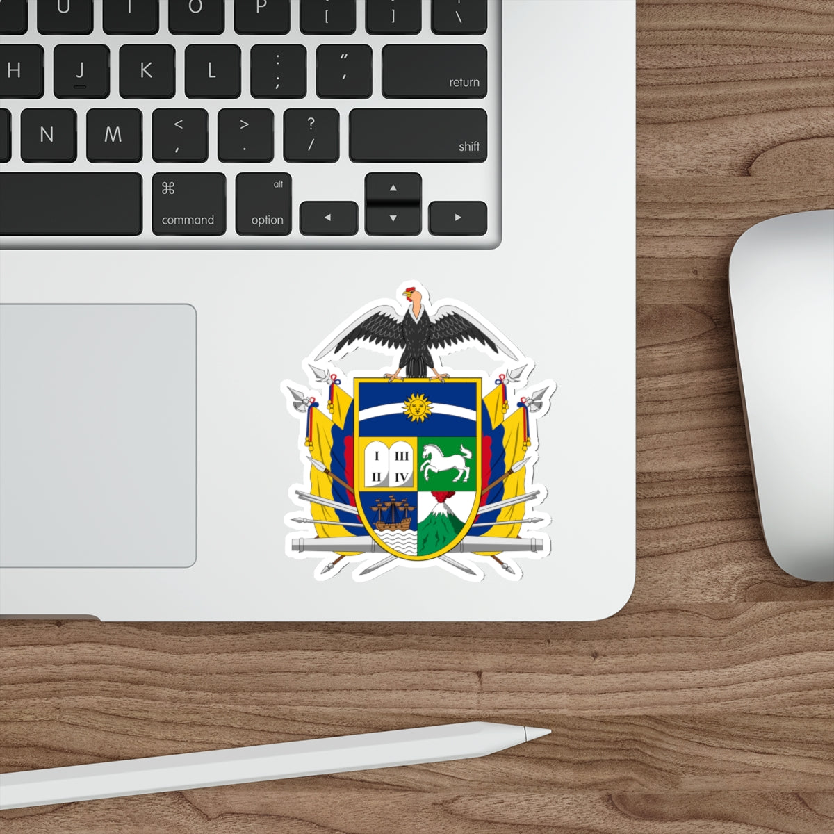 Coat of arms of Ecuador (1843) STICKER Vinyl Die-Cut Decal-The Sticker Space